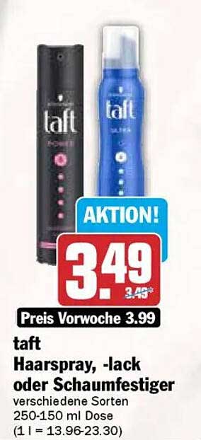 taft Haarspray, -lack oder Schaumfestiger 250-150 ml Dose