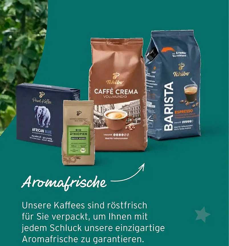 Tchibo Kaffee Auswahl: Caffè Crema, Barista und mehr