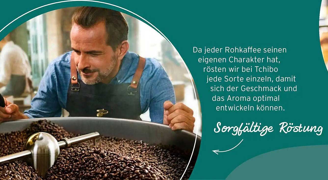 Tchibo – Sorgfältige Röstung von Rohkaffee