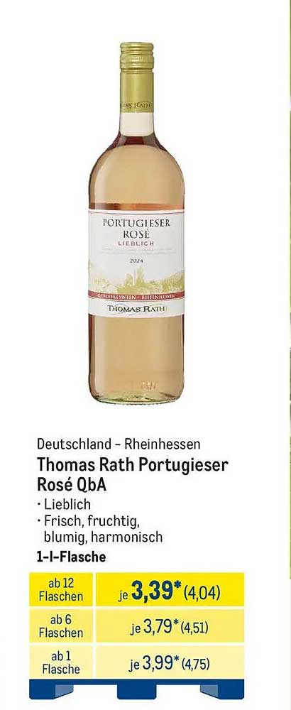 Thomas Rath Portugieser Rosé QbA