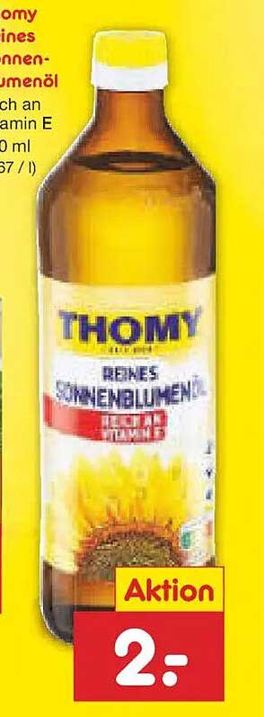 THOMY Reines Sonnenblumenöl 1 l für 2,00 €