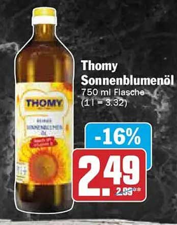Thomy Sonnenblumenöl 750 ml Flasche