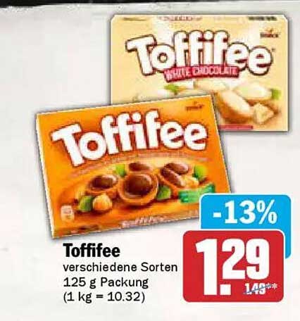 Toffifee verschiedene Sorten 125 g Packung
