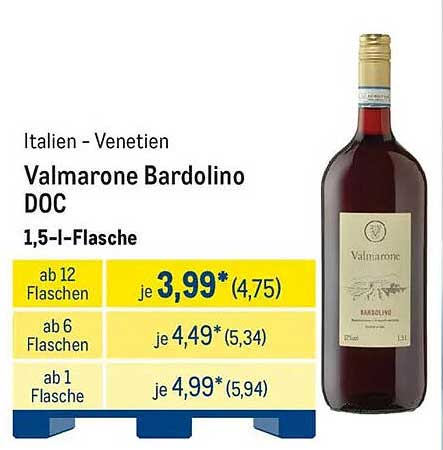 Valmarone Bardolino DOC 1,5-Liter-Flasche