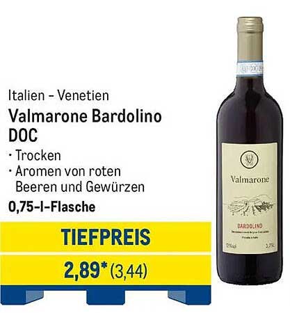 Valmarone Bardolino DOC - Trockenwein aus Venetien