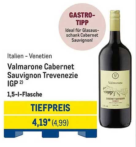 Valmarone Cabernet Sauvignon Trevenezie IGP 1,5-l-Flasche
