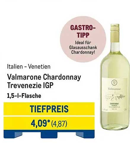 Valmarone Chardonnay Trevenezizie IGP 1,5-l-Flasche