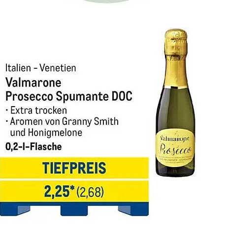 Valmarone Prosecco Spumante DOC 0,2-I-Flasche