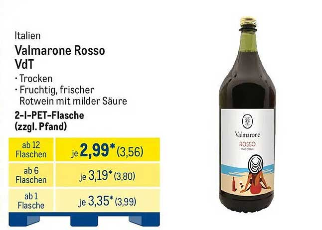 Valmarone Rosso VdT - Fruchtiger Rotwein aus Italien