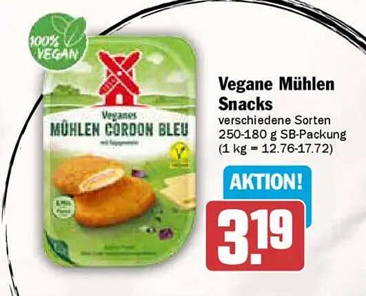 Vegane Mühlen Snacks 250-180 g SB-Packung