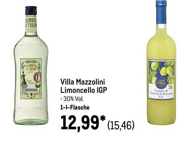 Villa Mazzolini Limoncello IGP - 1-L-Flasche
