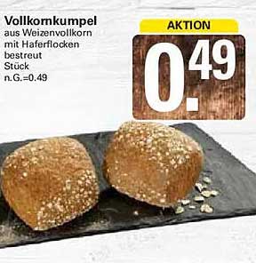 Vollkornkumpel aus Weizenvollkorn mit Haferflocken