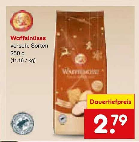 Waffelnüsse verschieden. Sorten 250 g
