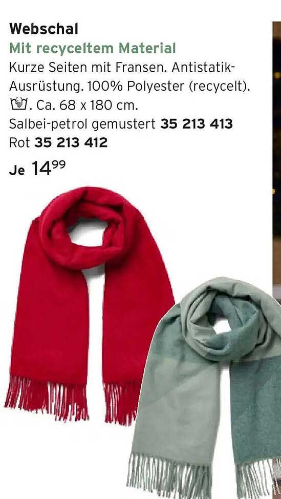 Webschal mit recyceltem Material