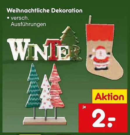 Weihnachtliche Dekoration - verschiedene Ausführungen
