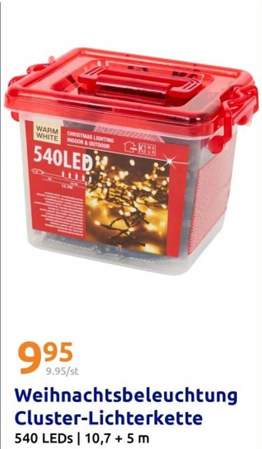 Weihnachtsbeleuchtung Cluster-Lichterkette 540 LEDs