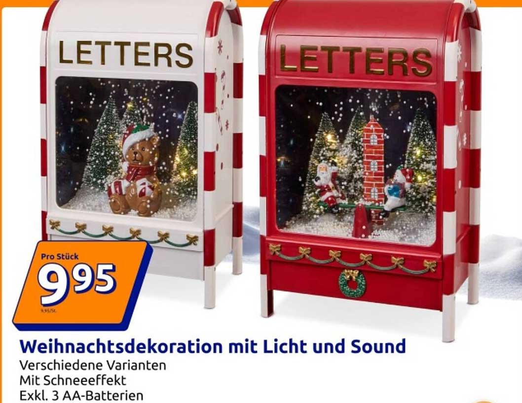 Weihnachtsdekoration mit Licht und Sound