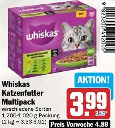 Whiskas Katzenfutter Multipack - verschiedene Sorten