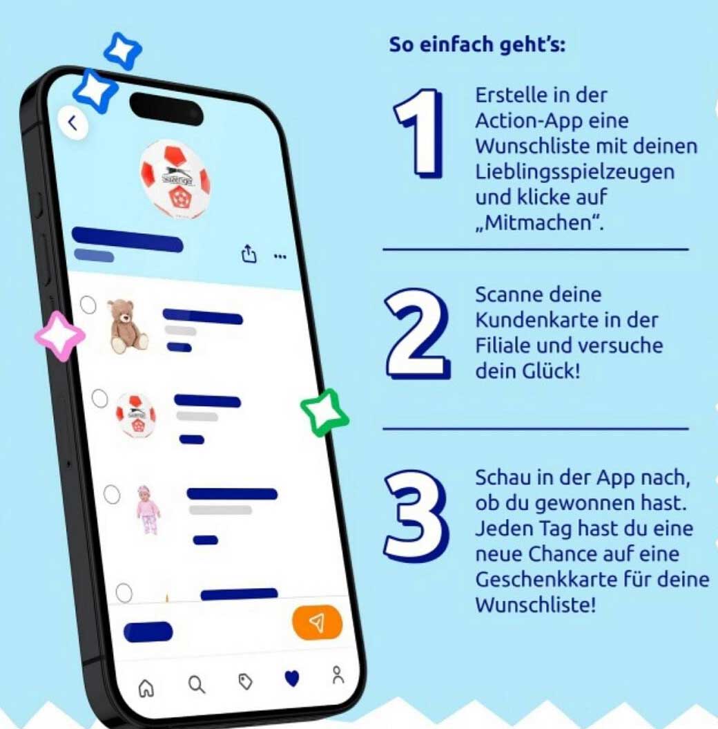 Wunschliste-Aktion in der Action-App