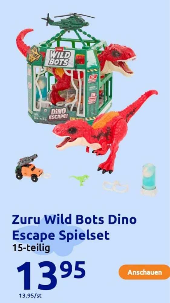 Zuru Wild Bots Dino Escape Spielset 15-teilig
