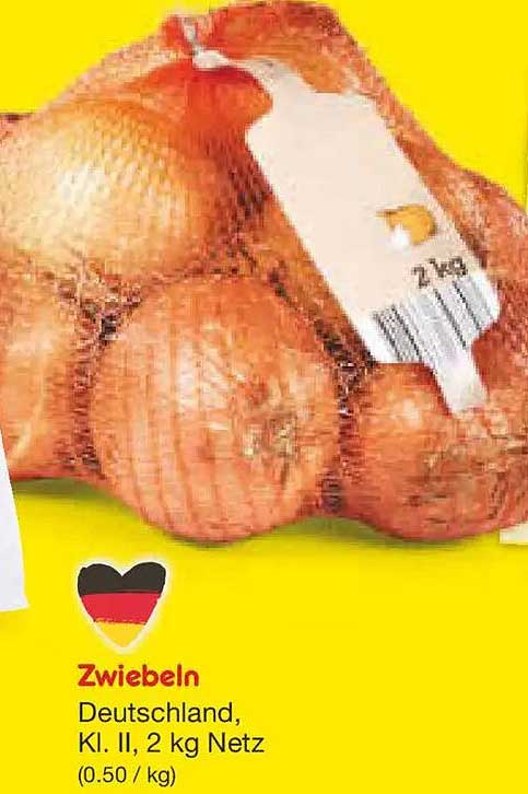Zwiebeln, Deutschland, Kl. II, 2 kg Netz