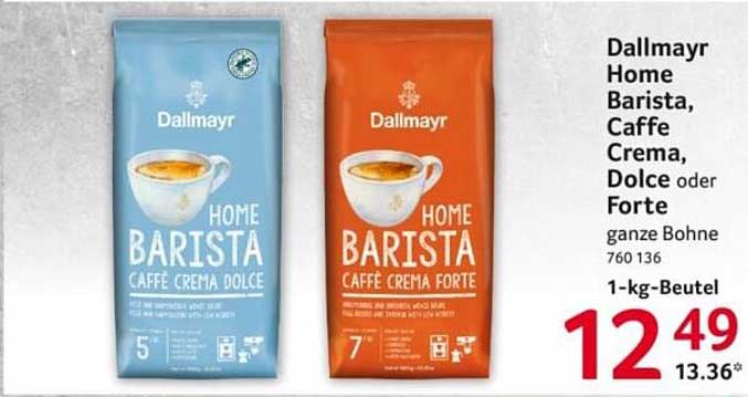 Dallmayr Home Barista, Caffe Crema, Dolce oder Forte