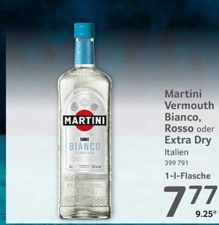 Martini Vermouth Bianco, Rosso oder Extra Dry