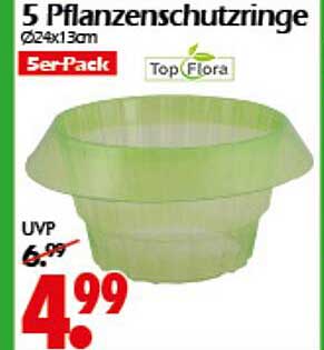 5 Pflanzenschutzringe @24x13cm - Top Flora