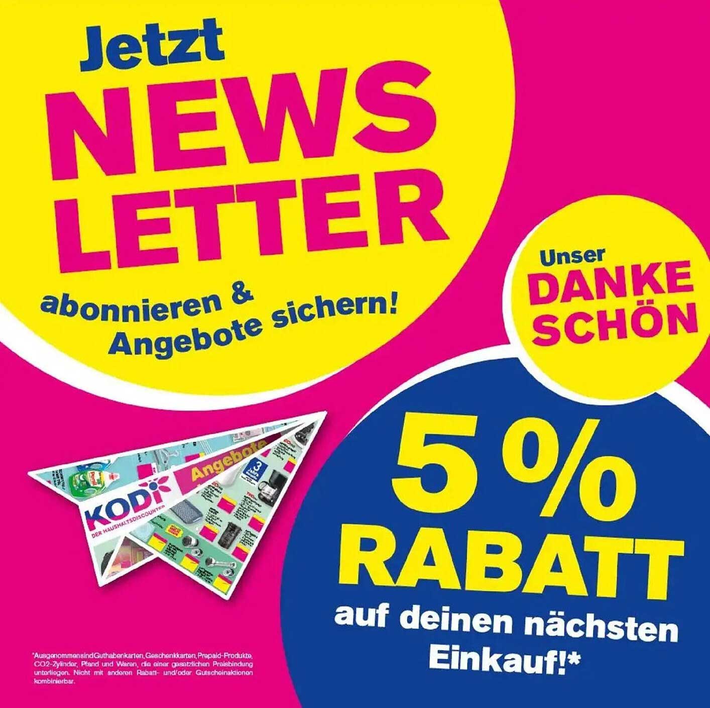 5% Rabatt auf deinen nächsten Einkauf!