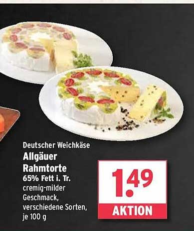 Allgäuer Rahmtorte 65% Fett i. Tr.