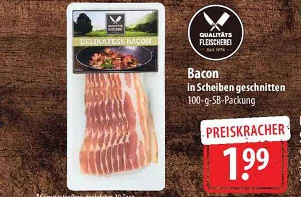 Bacon in Scheiben geschnitten 100-g-SB-Packung