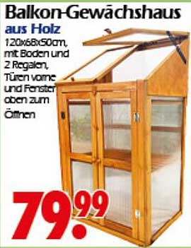 Balkon-Gewächshaus aus Holz
