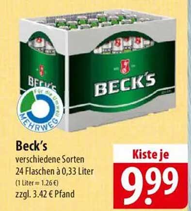 Beck's Bierkiste 24 x 0,33 Liter
