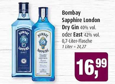 Bombay Sapphire London Dry Gin 0,7-Liter-Flasche