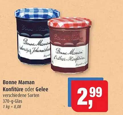 Bonne Maman Konfitüre oder Gelee - verschiedene Sorten 370-g-Glas