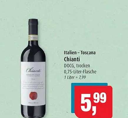Chianti DOCG, trocken – 0,75-Liter-Flasche