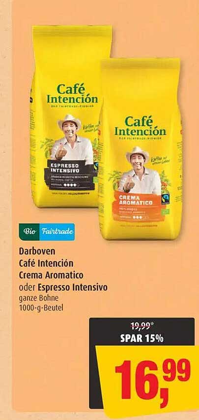 Darboven Café Intención Crema Aromatico oder Espresso Intensivo 1000-g-Beutel