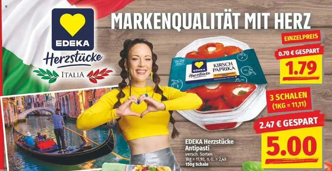 EDEKA Herzstücke Antipasti – Kirschtomaten gefüllt mit Paprika