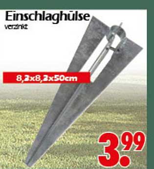 Einschlaghülsen verzinkt 8,3x8,3x50cm