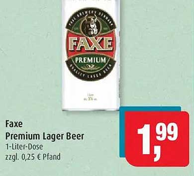 Faxe Premium Lager Beer 1-Liter-Dose