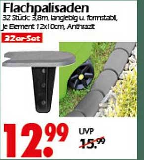 Flachpalisaden 32er-Set