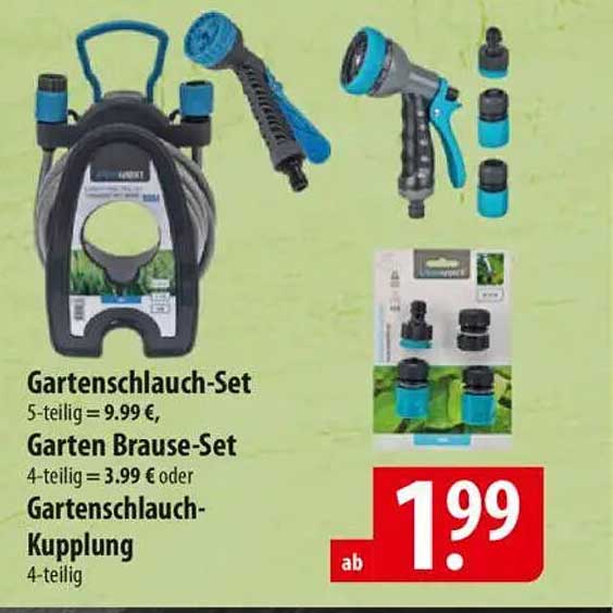 Gartenschlauch-Set 5-teilig für nur 9,99 €