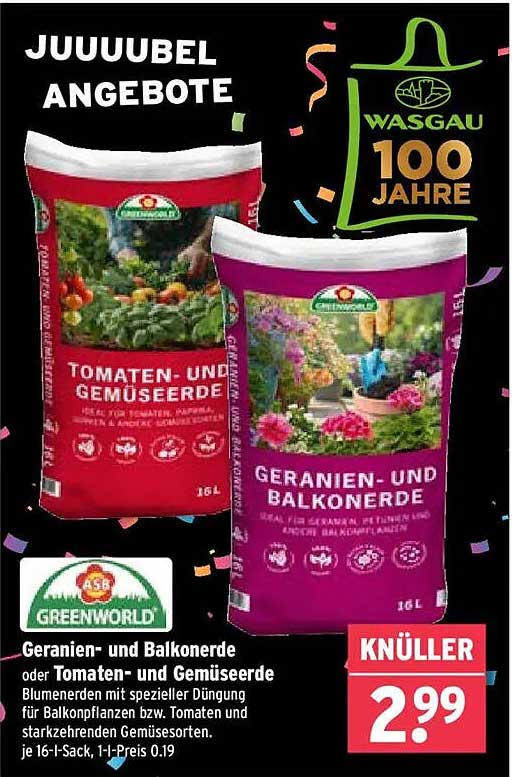 Geranien- und Balkonerde oder Tomaten- und Gemüseerde