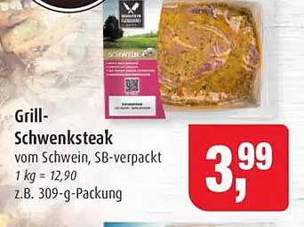 Grill-Schwenksteak vom Schwein, SB-verpackt
