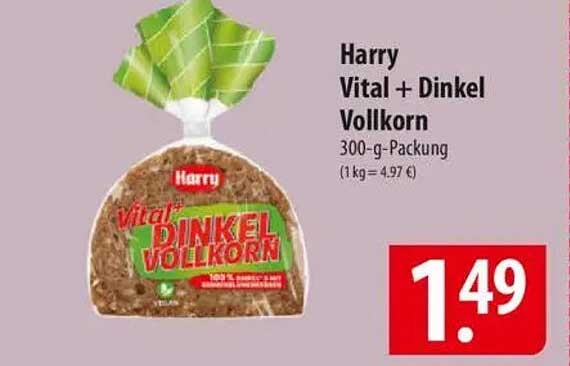 Harry Vital + Dinkel Vollkorn 300-g-Packung