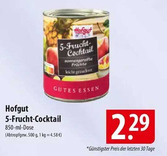 Hofgut 5-Frucht-Cocktail 850-ml-Dose