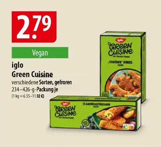iglo Green Cuisine verschiedene Sorten, gefroren 234–426-g-Packung je
