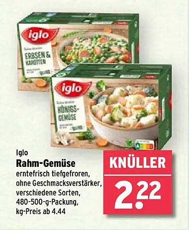 Iglo Rahm-Gemüse – Erntefrisch tiefgefroren