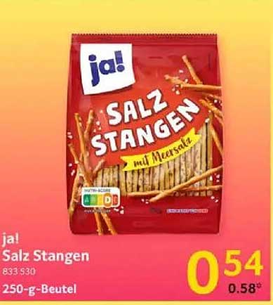 ja! Salz Stangen mit Meersalz 250-g-Beutel