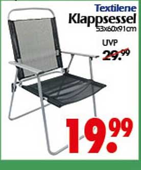 Klappsessel Textilene 53x60x91cm